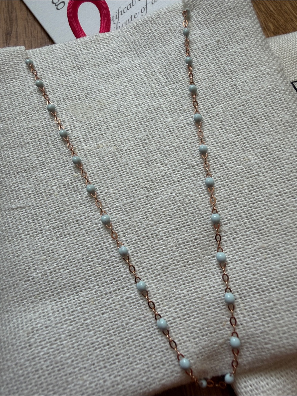 Gigi Clozeau Necklace - Rose Gold w/Blue - Picture 8 of 8